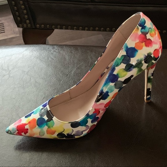 Dune multicoloured stiletto heels NWOT - Picture 2 of 3